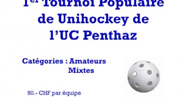 affiche tournoi populaire unihockey